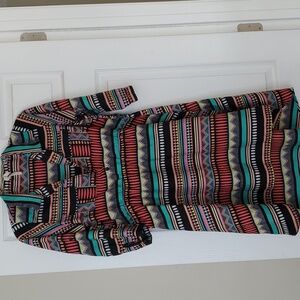 High/low, button up, half sleeved, multi-colored, collared, spring/summer dress